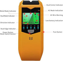 Load image into Gallery viewer, Stud Finder Wall Scanner, 5 in 1 Stud Detector with HD LCD Display for Center and Edge of Wood Metal AC Wire
