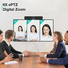 Load image into Gallery viewer, RayBit TB5 Video Conferencing System - Zoom Certificated, Ultra 4K Pro Audio and Video Conference Room Camera with 4 Microphone Arrays &amp; Stereo Speakers, 120° Wide Angle Webcam for TV/Meeting Room
