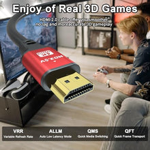 Load image into Gallery viewer, jojobnj HDMI Cable 150ft, 4K@60Hz, 18Gbps High Speed HDMI 2.0 Cord, Ultra HD,Ethernet Audio Return,Video 4K,1080p,3D,Arc, HDR Compatible with Xbox,PS5/PS4,HDTV,Laptop ect(Red)
