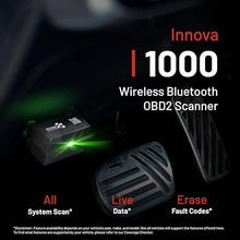 Load image into Gallery viewer, Innova 1000 OBD2 Scanner Bluetooth - Check Engine ABS SRS - No Subscriptions - Free Updates - Diagnostic Scanner for iPhone &amp; Android - Supports 1996-2022 Vehicles - App Only Works in The USA
