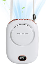 Load image into Gallery viewer, Portable Neck Fan, Handheld Mini Fan Small Personal Fan, Hand Held Fan USB Rechargeable Eyelash Fan for Kids Girls Boys Woman Man Home Outdoor Travel (White)
