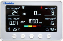 Load image into Gallery viewer, 8 in 1 Indoor Air Quality Monitor Smart IAQ Monitor for Pollen, TVOC, PM2.5, PM1.0, Temperature and Humidity, Wi-Fi Enabled App, 5G Wi-Fi
