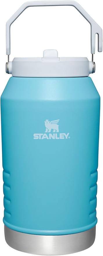 Stanley IceFlow Stainless Steel Water Jug with Straw, Vacuum Insulated Water Bottle for Home and Office, Reusable Tumbler with Straw Leak Resistant Flip, Pool, 96OZ