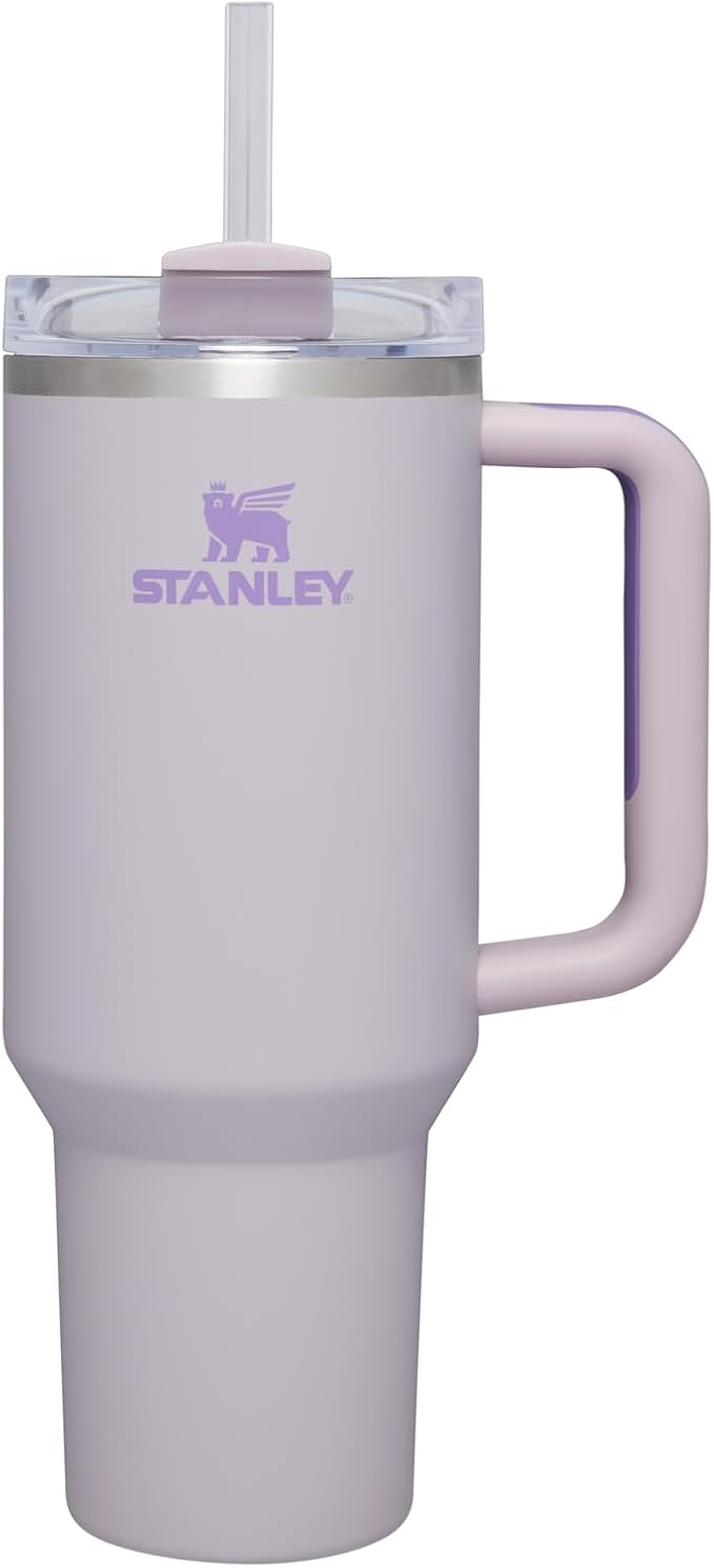 STANLEY Quencher H2.0 FlowState Stainless Steel Vacuum Insulated Tumbler with Lid and Straw for Water, Iced Tea or Coffee (Orchid, 40 oz) (Orchid, 40oz)