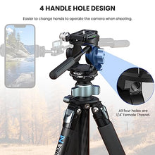Load image into Gallery viewer, Tripod Head for Camera with Arca Swiss Quick Release Plate, WEYLLAN Fluid Head Tripod for DSLR Camera Canon Nikon Sony Camcorders, Metal Panoramic Video Tripod Fluid Head Pan Tilt, Max Load 17lbs/8kg
