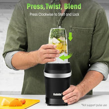 Load image into Gallery viewer, Nahida Blender for Smoothies, 1200W Smoothie Blender for Ices Crushing, Blenders with (2) 6-Fin Blades, Personal Blenders for Kitchen with 23oz, 32oz, 37oz Easy Go Cups for Juices, Black
