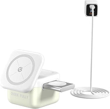 Load image into Gallery viewer, 3 in-1 Magnetic Charger 15W Fast Charging Foldable Charger Stand for Apple Devices Compatible with Phone, AirPods 3/2/pro, iWatch Series (Included 33W Digital Display Adapter)
