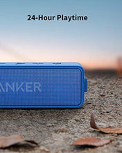 Load image into Gallery viewer, Anker Soundcore 2 12W Portable Wireless Bluetooth Speaker: Better Bass, 24-Hour Playtime, 66ft Bluetooth Range, IPX7 Water Resistance &amp; Built-in Mic, Dual-Driver Speaker for Beach, Travel, Party- Blue
