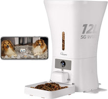 Load image into Gallery viewer, SKYMEE 12L 5G WiFi Aautomatic Dog Feeder Large Breed &amp; Automatic cat feeders 1080P Full HD Pet Camera Treat Dispenser Food Dispenser
