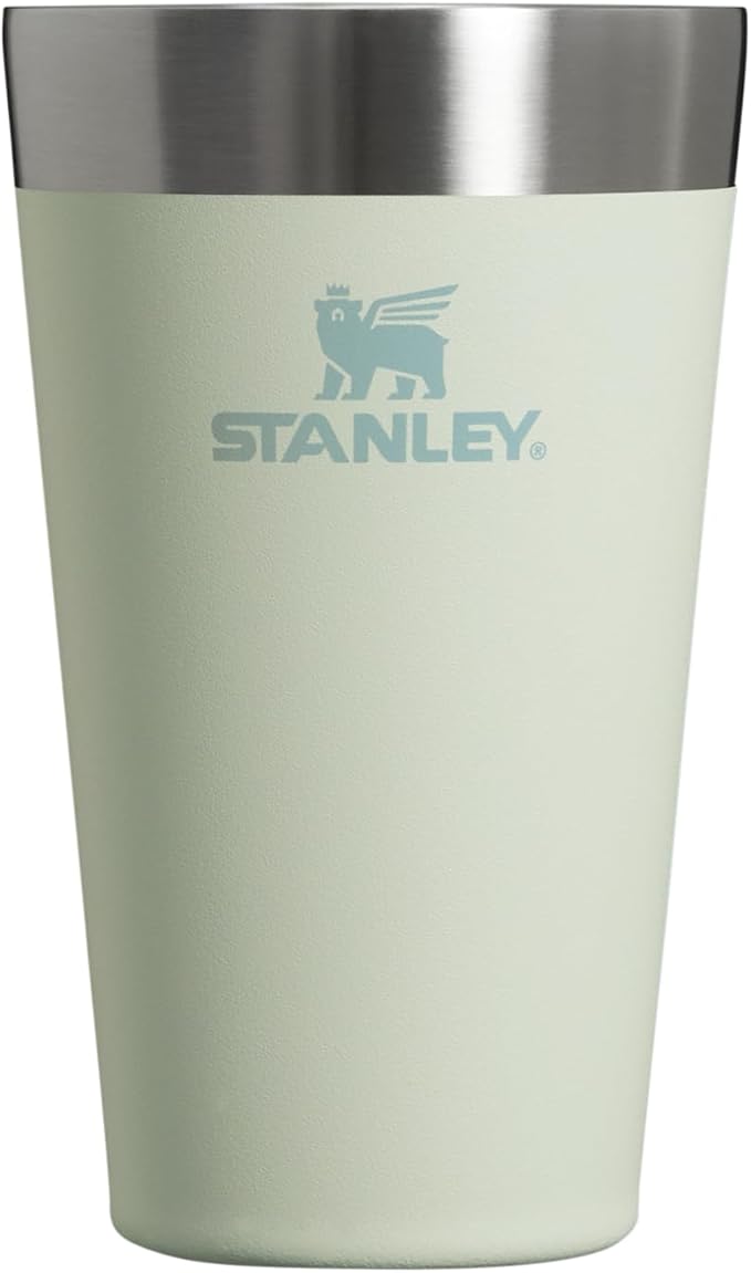 STANLEY Adventure Inulsated Stacking Beer Pint Glass, 16oz Stainless Steel Double Wall Rugged Metal Drinking Tumbler