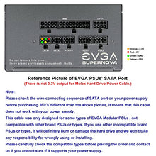 Load image into Gallery viewer, COMeap Molex Power Cable for EVGA PSUs, 6 Pin to 3X 4 Pin Molex Hard Drive Adapter Sleeved Splitter for Some Specific Types of EVGA Power Supply 20-in(50cm)
