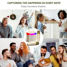 Load image into Gallery viewer, HWWR Mini Karaoke Machine for Kids, Mini Bluetooth Speaker with 2 Wireless Microphones for Kids Singing Home Party, 2025 Popular Birthday Gifts Toys for Girls Boys Age 3-12+
