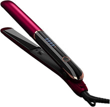 Load image into Gallery viewer, 1 Inch Anti Static Flat Iron Travel Straightener with Floating Ceramic Plates and Digital Controls Hair Straightener for Your Friend Or Your Family as a Gift
