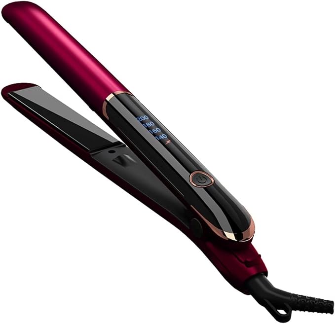 1 Inch Anti Static Flat Iron Travel Straightener with Floating Ceramic Plates and Digital Controls Hair Straightener for Your Friend Or Your Family as a Gift