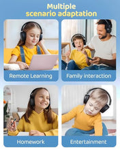 Load image into Gallery viewer, awatrue Kids Bluetooth Headphones, Wireless Headphones with HD ENC Microphone, 50 Hours Playtime, Safe Volume,Type C Fast Charging,Foldable Over Ear Headphone for Children/Teens/Smart Device (Black)
