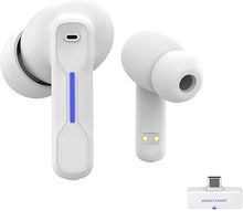 Load image into Gallery viewer, SW4 Wireless Gaming Earbuds for PC PS4 PS5 Switch Mobile - 2.4G Dongle &amp; Bluetooth - 30ms Low Latency - Headphones with Built-in Microphone - 4 Mics PC Earbuds - PS5 Headset(White)
