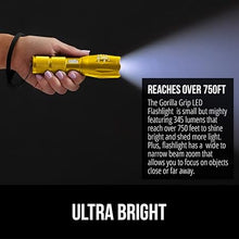 Load image into Gallery viewer, Gorilla Grip Powerful LED 750 FT Water Resistant 5 Adjustable Mode Tactical Flashlight, High Lumens Ultra Bright Battery Life Zoom Flashlights, Small Camping Car Mini Flash Light Accessories, Gold
