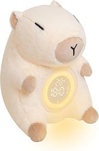 Load image into Gallery viewer, QANYI Capybara Alarm Clock for Kids, Multiin-one Cozy Night Light Clock with Dual Alarm and Snooze, Dimmable Bed Lamp Birthday Gifts Ideal for Children Teens Girls Boys Women
