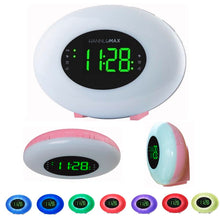 Load image into Gallery viewer, HANNLOMAX HX-162CR AM/FM PLL Radio with Alarm Clock, RGB Mood Light (7 Colors) and Dynamic Mode, 1&quot; LED Display with dimmer Function, AC Operation only (Pink)
