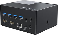 Load image into Gallery viewer, WAVLINK USB C Docking Station Dual Monitor, Laptop Docking Station Dual HDMI with PD 100W, HDMI, USB C, Ethernet, 4X USB 3.0, Audio, for MacOS and Windows
