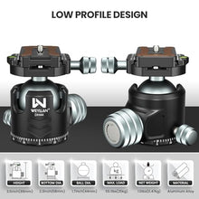 Load image into Gallery viewer, WEYLLAN Heavy Duty Carbon Fiber Tripod for Camera, 10-Layer Tube, DSLR Tripod Ball Head, Max Load 20kg
