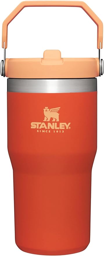 Stanley IceFlow Stainless Steel Tumbler - Vacuum Insulated Water Bottle for Home, Office or Car Reusable Cup with Straw Leak Resistant Flip Cold for 12 Hours or Iced for 2 Days, Tigerlily, 20OZ