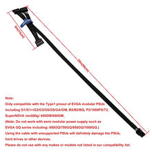 Load image into Gallery viewer, COMeap SATA Power Cable for EVGA PSUs, 6 Pin to 3X 15 Pin SATA Hard Drive Adapter Sleeved Splitter for Some Specific Types of EVGA Power Supply 20-in(50cm)
