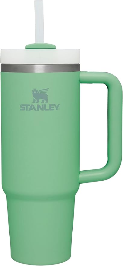 Stanley Quencher H2.0 FlowState Stainless Steel Vacuum Insulated Tumbler with Lid and Straw for Water, Iced Tea or Coffee, Smoothie and More, Jade, 30 oz