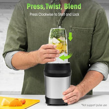 Load image into Gallery viewer, Nahida Blender for Smoothies, 1200W Smoothie Blender for Ice Crushing, Blenders with (2) 6-Fin Blades, Personal Blenders for Kitchen with 23oz, 32oz, 37oz Easy Go Cups for Juices, Silver
