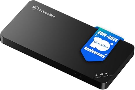 GlocalMe U3 4G LTE Mobile Hotspot Device with 10GB US/CA/MX Data 30 Days, Portable WiFi Hotspot for Travel in 200+ Countries, No SIM Card Needed, 10 Connected Devices, Pocket WiFi (U3 with 10GB)