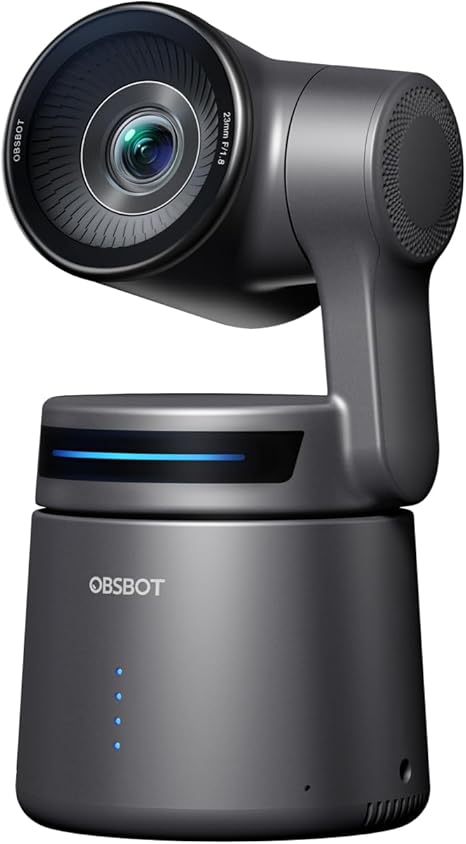 OBSBOT Tail Air NDI Streaming Camera 4K, AI Tracking PTZ Camera with Intelligent APP, Gesture Control, HDMI/USB-C/Wireless Webcam, Video Camera Live Stream for YouTube, Chruch, Worship, Creator, etc.