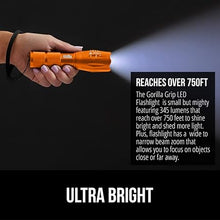 Load image into Gallery viewer, Gorilla Grip Powerful LED 750 FT Water Resistant 5 Adjustable Mode Tactical Flashlight, High Lumens Ultra Bright Battery Life Zoom Flashlights, Small Camping Car Mini Flash Light Accessories, Orange
