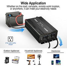 Load image into Gallery viewer, YSOLX 1500W Power Inverter 12V to 110V?Dc to Ac Inverter 3 AC Outlets?1500 Watt Inverter for Hurricanes, Power Outages?RV, Camping
