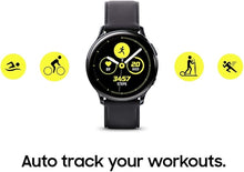 Load image into Gallery viewer, SAMSUNG Galaxy Watch Active 2 (40mm, GPS, Bluetooth) Smart Watch with Advanced Health Monitoring, Fitness Tracking, and Long Lasting Battery, Aqua Black (US Version)
