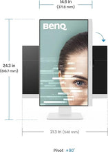Load image into Gallery viewer, BenQ GW2486TC Office USB hub Monitor 24&quot; 1080p | Coding Mode | IPS | Eye-Care Tech | Adaptive Brightness | Height Adjustable | White Monitor | Noice-Cancelling Mic | Daisy Chain | USB-C
