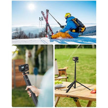 Load image into Gallery viewer, 53" Osmo Action Selfie Stick Tripod for DJI Action 5 Pro/4/3, Extendable Handle Grip w Magnetic Quick-Release Adapter Mount, Extension Rod/Standing Stand/Accessories for Travel Vlogging Video Shooting_2452
