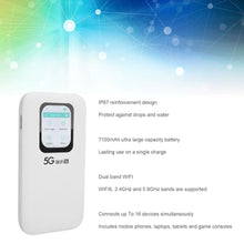 Load image into Gallery viewer, 5G Wi Fi 6 Mobile Hotspot, Connects Up to 16 Devices, Portable Band Wi Fi Device, Pocket Hotspot Router with Nano SIM Card Slot, 7100mAh Battery for Travel Business_813
