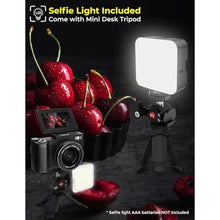 Load image into Gallery viewer, 5K Digital Camera with WiFi 64MP Autofocus Full HD Vlogging Camera for YouTube Point and Shoot Camera with Flip Screen Photography Cameras for Beginners with Selfie Light, Mini Tripod, Batteries, Black_730
