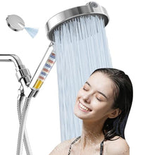 Load image into Gallery viewer, 6 Filtered Shower Head with Handheld, 6-Spray High Pressure Shower Head with Filter for Hard Water, Detachable Handheld Showerhead with Hose and Shower Arm Bracket, Chrome-Black, ChromeBlack_1
