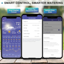 Load image into Gallery viewer, 6 Zone Smart Sprinkler Controller with Local Weather Intelligence and Atmosphere Lights, Automated Watering and App Control WiFi Irrigation System, Save Water Through Rain Skip, white_1516
