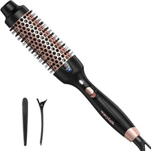 Load image into Gallery viewer, Wavytalk Thermal Brush for Blowout Look, 1 1/2 Inch Ionic Heated Round Brush Makes Hair Smoother, Dual Voltage Thermal Round Brush Get Natural Curls, Easy to Use, 30S Fast Heating
