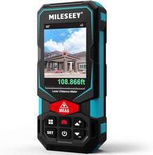 Load image into Gallery viewer, Laser Measure, MiLESEEY 330Ft Laser Distance Meter, Rechargeable Multifunctional Laser Measurement Tool with Pointfinder Camera,P2P Technology, Perfect for Outdoor Long-Range Measuring (App Version)
