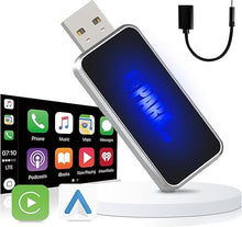 Load image into Gallery viewer, Wireless CarPlay Adapter with Breathing RGB Light – Upgrade to Wireless Apple CarPlay, Plug &amp; Play, Fast Connection, Compatible with iPhone iOS and Multiple Car Models - PARALISM

