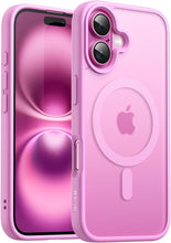 Load image into Gallery viewer, JETech Magnetic Case for iPhone 16 Plus 6.7-Inch Compatible with MagSafe, Translucent Matte Back Slim Shockproof Phone Cover (Pink)
