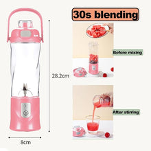 Load image into Gallery viewer, Portable blender 20 oz 580ml,Personal blenders for smoothies and crush ice,270W Powerful Portable Mini Blender Cup with Travel Lid and USB Rechargeable for Offic e, Gym, Kitchen (Pink)
