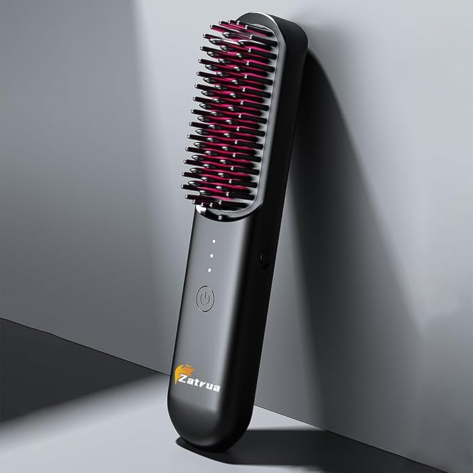 Wireless Hair Straightening Comb Anion,No Damage to Hair, Portable Straight Volume Dual-Purpose Hair Straightener Electric Hair Comb for Hairstyler Salon and Home Use