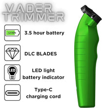 Load image into Gallery viewer, Supreme Trimmer Vader Trimmer ST3778 | 210 Min Run Time DLC T-Blade Cordless Barber Liner | Mens Beard Trimmer Hair Clippers | Acid Green
