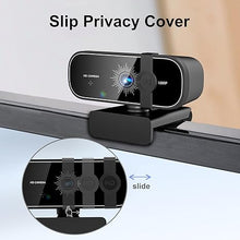 Load image into Gallery viewer, C28 1080P Webcam with Privacy Cover and Tripod Stand, PC Camera with Noise-Canceling Mic, Computer Camera with Auto Light Correction,Plug and Play, Web Camera for Streaming, Zoom/Facetime
