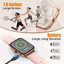 Load image into Gallery viewer, Smart Watch for Women with Diamond Jewelry Watchband, Alexa Built-in, IP68 Waterproof Activity Fitness Tracker with Bluetooth Call, 1.8&quot; Smartwatch with Heart Rate/SpO2/Sleep Monitor, 101+ Sports Mode
