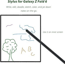 Load image into Gallery viewer, Z Fold 6 S Pen Fold Edition for Samsung Galaxy Z Fold 6 5G Stylus Pen S Pen Fold 6 for Galaxy Z Fold 6 5G Stylus with Nibs + Adaptors(Black)
